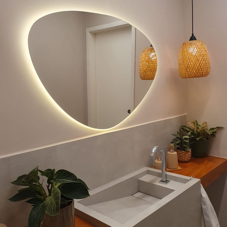 Espelho orgânico flutuante com LED – foto 14