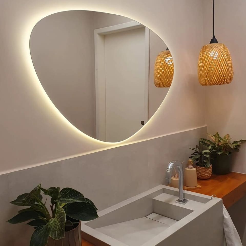 Espelho orgânico flutuante com LED – foto 16